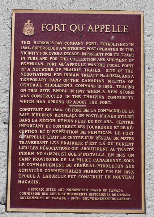 Brief History of Fort Qu'Appelle and Lebret
